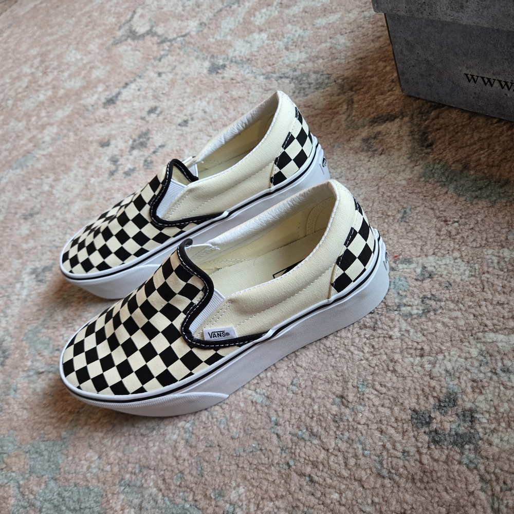Vans Classic Slip-On Checkerboard Stackform Shoe